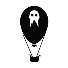 Silhouette vector illustration of a Phantom Balloon icon on a white background 