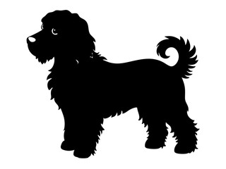 Cockalier Silhouette Vector Design, Dog SVG, Dog Icon