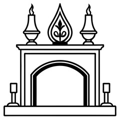 fireplace with a fireplace