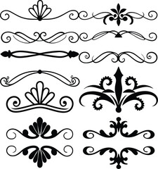 Editable Black and White Divider Vector 