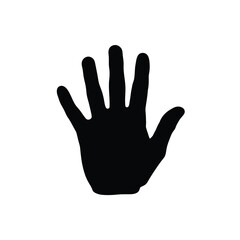 Silhouette vector illustration of a Shadow Hand icon on a white background 