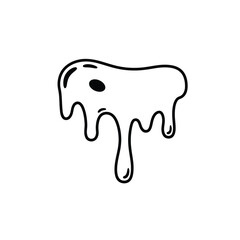 Silhouette vector illustration of a Slime Drip icon on a white background
