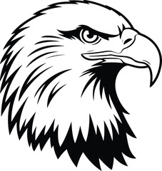 Eagle's Head Vector | Wild Bird, Freedom Symbol Design Eagle Head Silhouette | Bold Bird Vector Icon Set