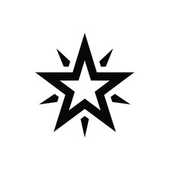 Silhouette vector illustration of a Star Curse icon on a white background 