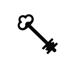 Silhouette vector illustration of a Tomb Key icon on a white background 