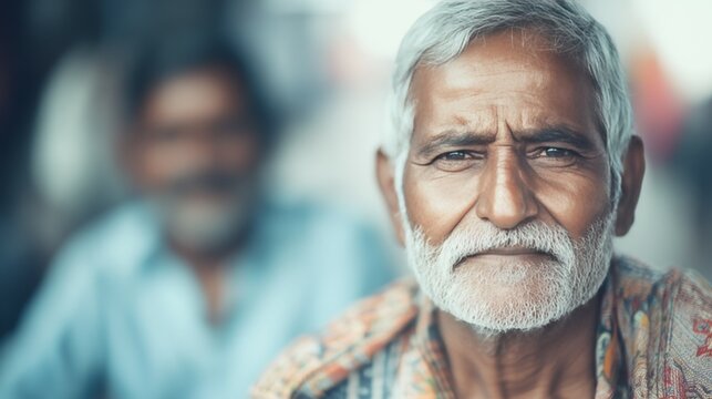 Portrait of a Senior Man, Capturing Wisdom and Dignity - Powered by Adobe