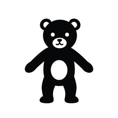 Silhouette vector illustration of a Twisted Teddy icon on a white background 