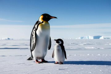emperor penguin baby penguin chick frozen antarc