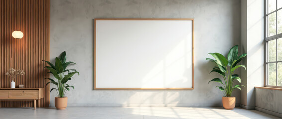 Modern interior mockup series featuring empty walls with natural light, minimal decor, wooden textures, and stylish spaces for artwork or product display