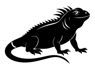 Fototapeta premium Iguana Silhouette Vector Design, Iguana SVG, Iguana Icon