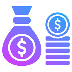 Merger And Acquisition Icon Symbol Glyph Gradient