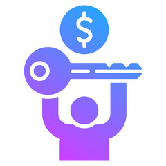 Merger And Acquisition Icon Symbol Glyph Gradient