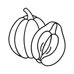 ackee fruit icon, ackee fruit line art - simple line art of ackee fruit, perfect for ackee fruit logos and icons