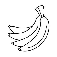 banana icon, banana line art - simple line art of banana, perfect for banana logos and icons