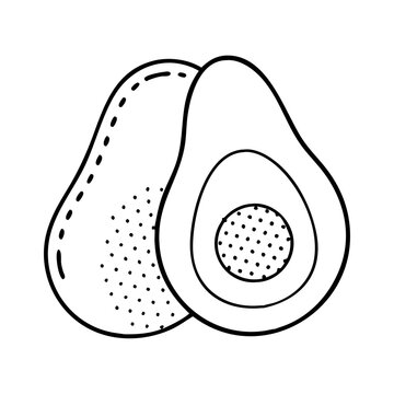 recommend clip art: avocado icon, avocado line art - simple line art of avocado, perfect for avocado logos and icons