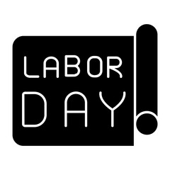 Labor Day Text Icon