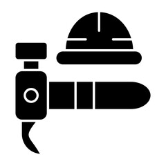 Hard Hat and Hammer Icon
