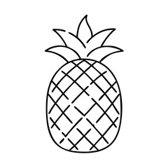 pineapple icon, pineapple line art - simple line art of pineapple, perfect for pineapple logos and icons