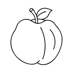 velvet apple icon, velvet apple line art - simple line art of velvet apple, perfect for velvet apple logos and icons