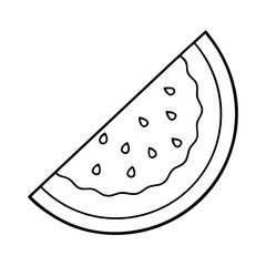 watermelon icon, watermelon line art - simple line art of watermelon, perfect for watermelon logos and icons