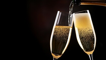 two glasses of champagne