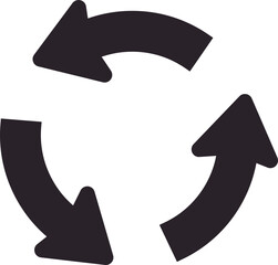 A pictogram depicting a roundabout symbol used in road traffic signs. © drik