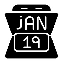 Obraz premium January 19 Icon