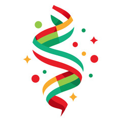 Obraz premium Party Streamer Icon Colorful Ribbon Decoration Design