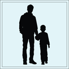 Father and Son Silhouette, Family Love