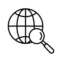 Internet search with magnifier icon vector. For mobile concept and web design. vector illustration
