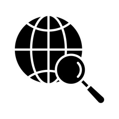 Internet search with magnifier icon vector. For mobile concept and web design. vector illustration