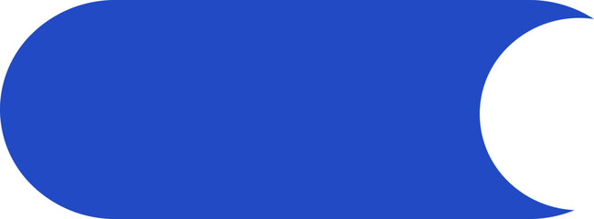 A rectangular graphic element featuring rounded corners and a concave shape, designed for infographic layouts.