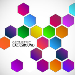 Fototapeta premium Abstract geometric background with hexagons. Vector illustration