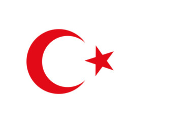 White islamic symbol on white background. Vector illustration