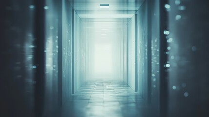 Empty Hallway Perspective: A Modern Architecture Corridor