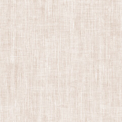 Warm Beige Seamless Linen Canvas Texture with Natural Woven Pattern Vector Abstract Background. Repetitive Rough Textile Ideal Rustic Fabric Backdrop for Eco, Handmade, Vintage, Organic Themed Design