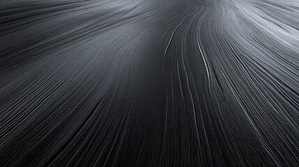 Abstract flowing lines, dark gray and black.  Detailed, textured, and smoothly curved lines create a dynamic, flowing effect