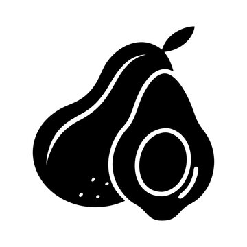 recommend clip art: avocado icon, avocado line art - simple line art of avocado, perfect for avocado logos and icons