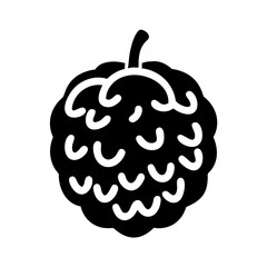 custard apple icon, custard apple line art - simple line art of custard apple, perfect for custard apple logos and icons