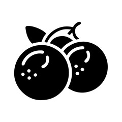 jabuticaba fruit icon, jabuticaba fruit line art - simple line art of jabuticaba fruit, perfect for jabuticaba fruit logos and icons