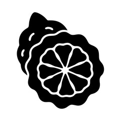kaffir lime icon, kaffir lime line art - simple line art of kaffir lime, perfect for kaffir lime logos and icons