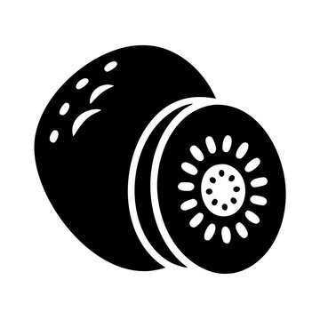 recommend clip art: kiwi fruit icon, kiwi fruit line art - simple line art of kiwi fruit, perfect for kiwi fruit logos and icons