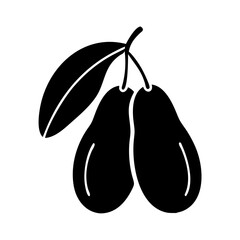 miracle fruit icon, miracle fruit line art - simple line art of miracle fruit, perfect for miracle fruit logos and icons