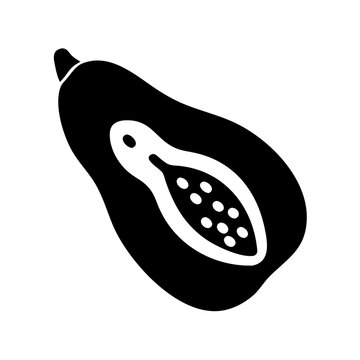 recommend clip art: papaya icon, papaya line art - simple line art of papaya, perfect for papaya logos and icons