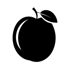 plum icon, plum line art - simple line art of plum, perfect for plum logos and icons