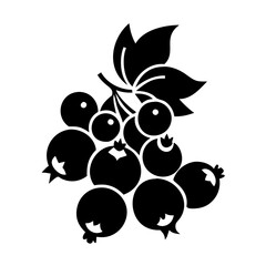 redcurrant fruit icon, redcurrant fruit line art - simple line art of redcurrant fruit, perfect for redcurrant fruit logos and icons