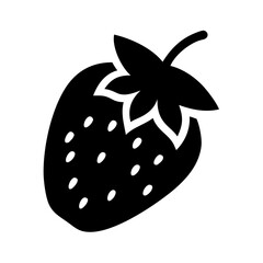 strawberry icon, strawberry line art - simple line art of strawberry, perfect for strawberry logos and icons