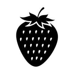 strawberry icon, strawberry line art - simple line art of strawberry, perfect for strawberry logos and icons