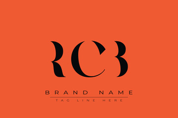 RCB abstract letter logo design. This logo is designed by three abstract letters.