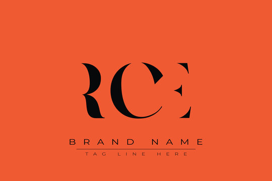 RCE abstract letter logo design. This logo is designed by three abstract letters.